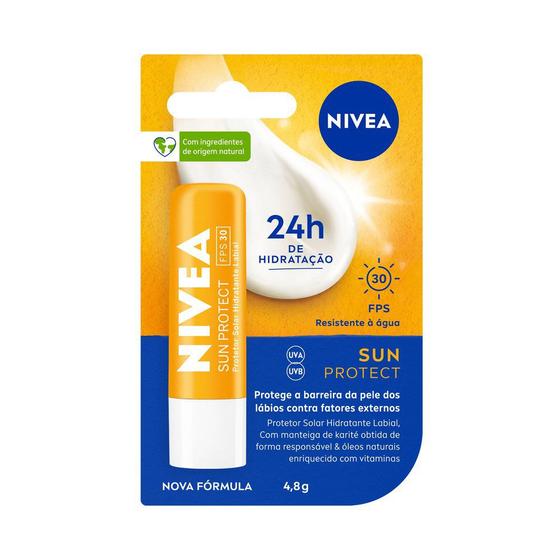 Imagem de Protetor Labial Nivea Sun Protect FPS 30 4,8 g