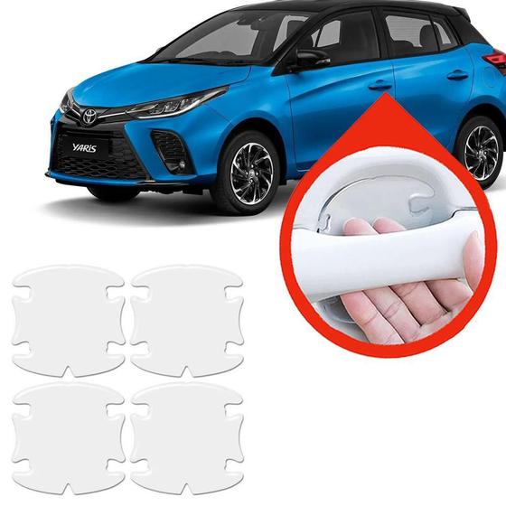 Imagem de Protetor Maçaneta Silicone Incolor Toyota Yaris 2019 A 2023