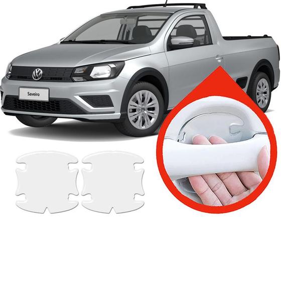 Imagem de Protetor Maçaneta Silicone Incolor Vw Saveiro 2012 A 2023