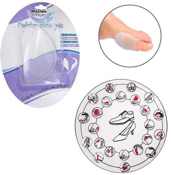 Imagem de Protetor Para Curva Do Pe De Silicone Com 2 Pecas 9X5Cm - Fu Xing
