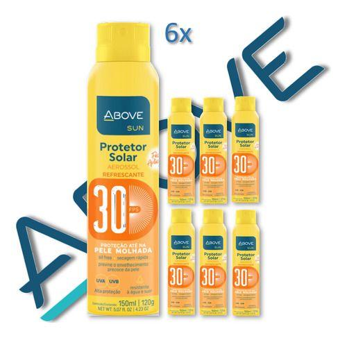 Imagem de protetor solar above fator 30 fps spray aer0ss0l 150ml 6 un