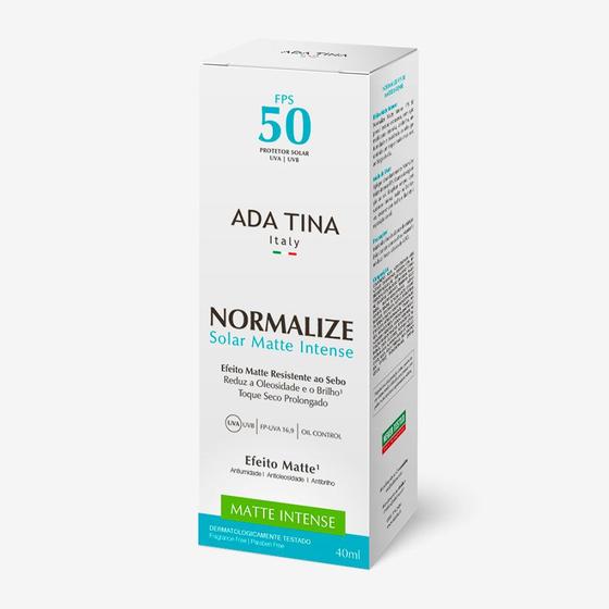 Protetor Solar Ada Tina Normalize Matte FPS 50 UVA UVB 40ml Menor preço em Protetor Solar Ada Tina Normalize Matte FPS 50 UVA UVB 40ml