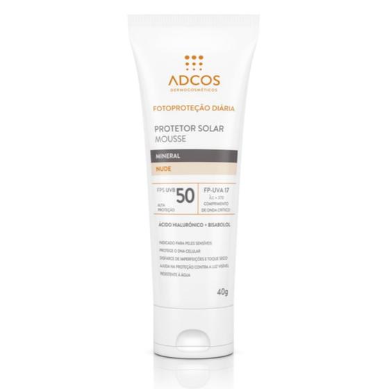 Imagem de Protetor Solar Adcos FPS50 Mousse Mineral Nude 40G