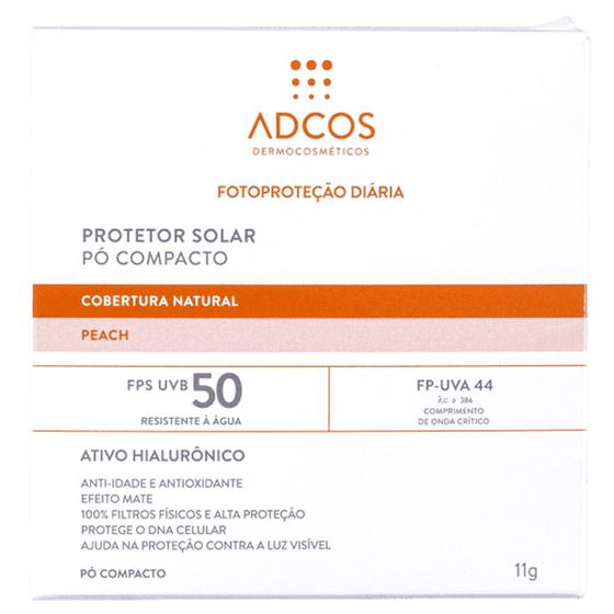 Imagem de Protetor Solar Adcos Pó Compacto FPS 50 Peach 11g