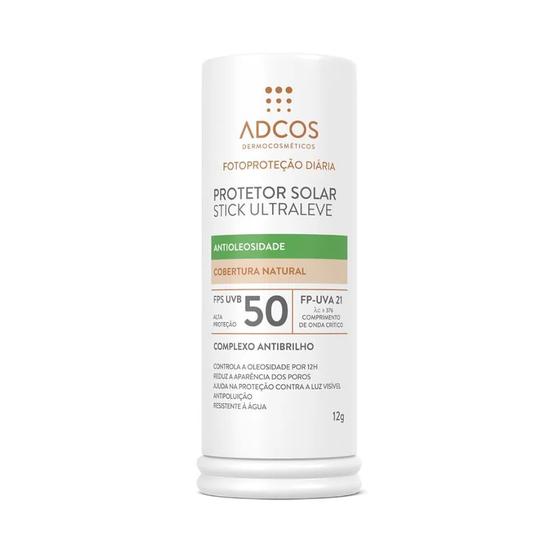 Protetor Solar Adcos Stick Ultraleve Antioleosidade FPS 50 Nude 12g Menor preço em Protetor Solar Adcos Stick Ultraleve Antioleosidade FPS 50 Nude 12g