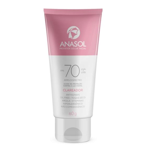 Imagem de Protetor Solar Anasol Facial FPS70 Clareador Antisinais 60g