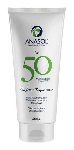 Protetor Solar Anasol Fps 50 Oil Free Toque Seco 200ml - Dahuer Imagem de Protetor Solar Anasol Fps 50 Oil Free Toque Seco 200ml