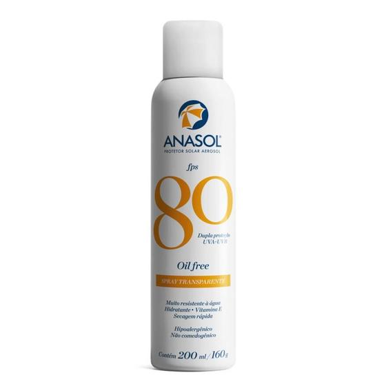 Imagem de Protetor Solar Anasol Spray Transparente FPS 80 200ML 160G