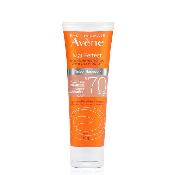 Imagem de Protetor Solar Avène Mat Perfect Fluido Clareador FPS 70 Cor Clara 40g