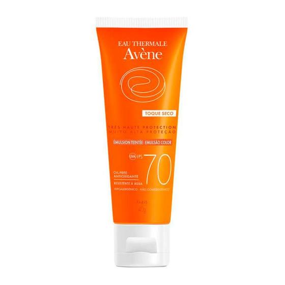 Protetor Solar Avène Toque Seco FPS70 Emulsão Color 40g Menor preço em Protetor Solar Avène Toque Seco FPS70 Emulsão Color 40g