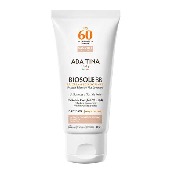 Imagem de Protetor Solar Biosole BB Cream Vaniglia FPS 60 com Cor 40ml - Ada Tina