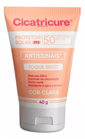 Imagem de Protetor Solar Cicatricure Antissinais FPS50 Cor Clara 40g