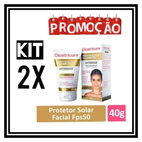 Imagem de Protetor Solar Cicatricure Antissinais FPS50 Kit C/2 Unidades