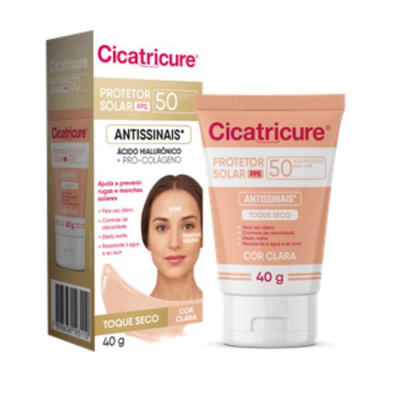 Imagem de Protetor Solar Cicatricure Antissinais Toque Seco 40g Clara