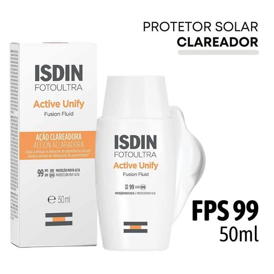 Imagem de Protetor Solar Clareador Active Unify SEM COR FPS99 50ml ISDIN