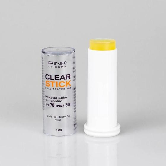 Imagem de Protetor Solar Clear Stick em Bastão Transparente FPS70 - Pink Cheeks