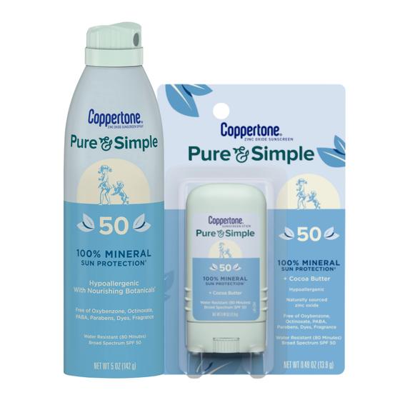 Imagem de Protetor solar Coppertone Pure and Simple SPF 50, pacote