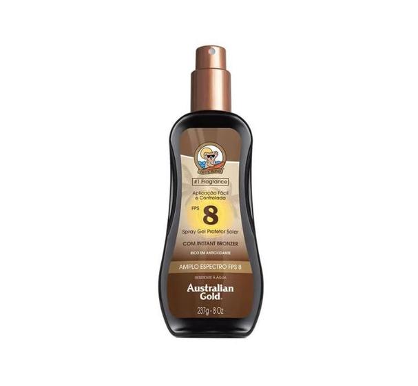 Imagem de Protetor Solar Corporal Spray Gel Australian Gold FPS 8 - Instant Bronzer - 237g