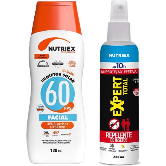 Imagem de Protetor Solar Facial 60 FPS 120ml com Repelente 200ml NUTRIEX