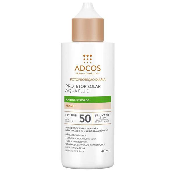 Protetor Solar Facial Antioleosidade com Cor Adcos - Aqua Fluid FPS50 Menor preço em Protetor Solar Facial Antioleosidade com Cor Adcos - Aqua Fluid FPS50