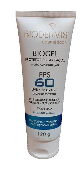 Imagem de Protetor Solar Facial Biogel Fps 60 Pele Oleosa Biodermis