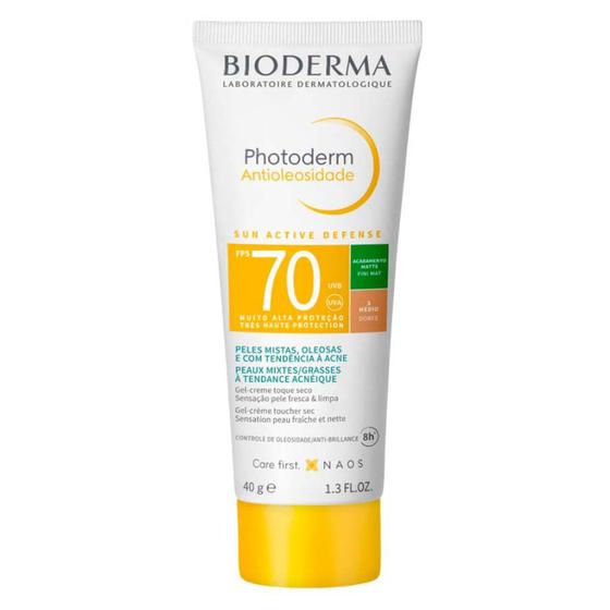 Imagem de Protetor Solar Facial com Cor Bioderma Photoderm Antioleosidade FPS 70