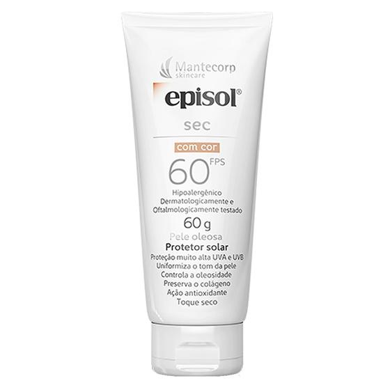 Imagem de Protetor Solar Facial com Cor Episol Sec Fps 60 - Mantecorp Skincare