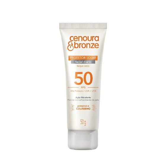 Imagem de Protetor Solar Facial Diario Cenoura & Bronze FPS50 Toque Seco 50g