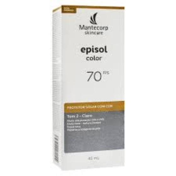 Imagem de Protetor Solar Facial Episol Color FPS 70 Tom 2 Claro 40ml Episol 40ml