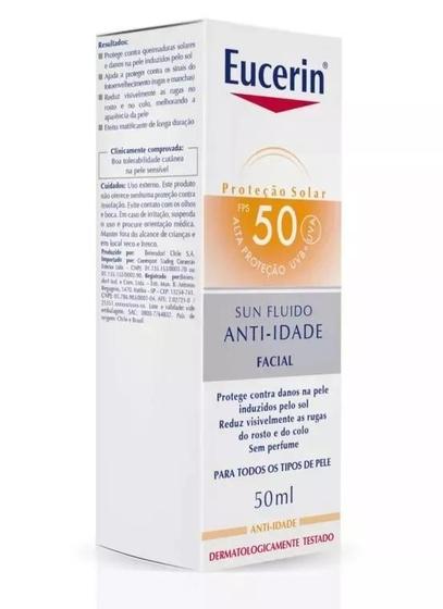 Imagem de Protetor solar Facial Eucerin Sun Fluido Anti Idade Fps 50