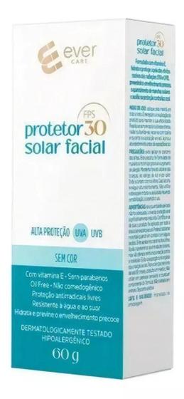 Imagem de Protetor Solar Facial Ever Care Fps30 Sem Cor 40g