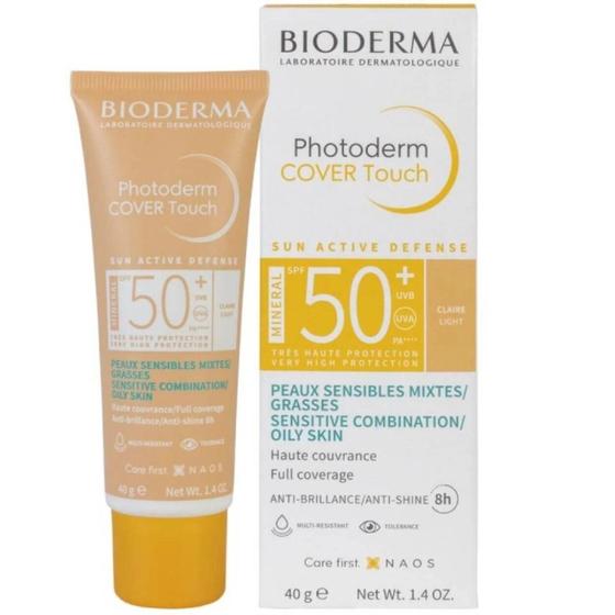 Imagem de Protetor Solar Facial FPS 50 Bioderma Photoderm Cover Touch Claro 40ml