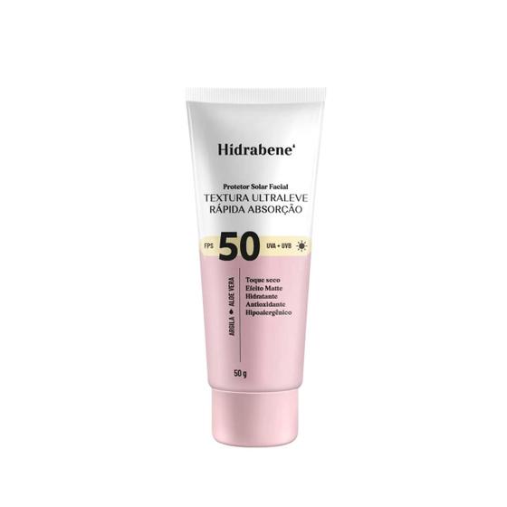 Protetor Solar Facial FPS50 Hidrabene UVA + UVB Toque Seco 50g