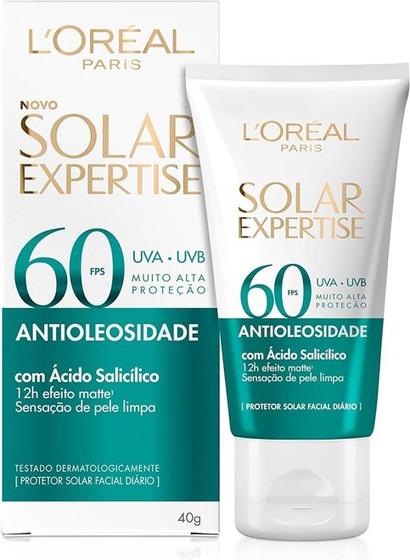 Imagem de Protetor Solar Facial FPS60 Expertise Antioleosidade  L'Oréal -  40g