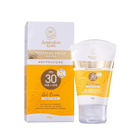 Imagem de Protetor Solar Facial Gel Creme Fps 30 UVA/UVB Australian Gold 50g