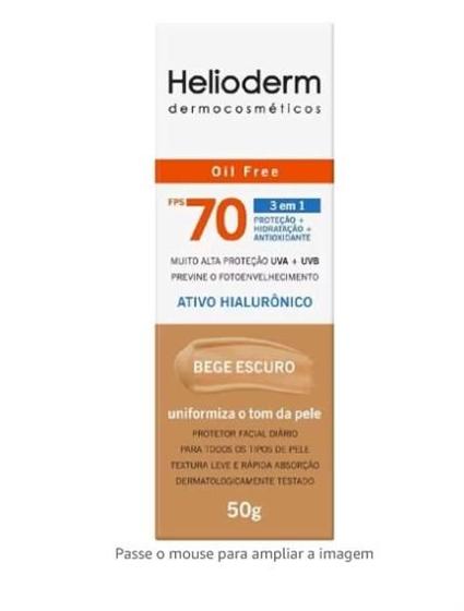 Imagem de Protetor Solar Facial Helioderm FPS70 Bg Es 50g - Kley Hertz