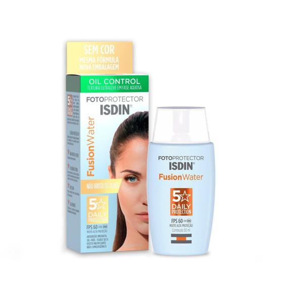 Imagem de Protetor solar facial isdin fusion water oil control fps60 - 30ml