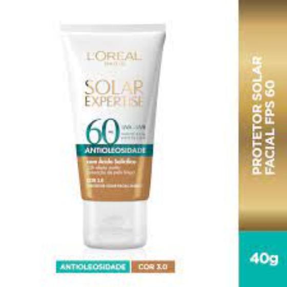 Imagem de Protetor Solar Facial L'Oréal Paris Solar Expertise Antioleosidade FPS 60 Cor Média FPS 60 40g