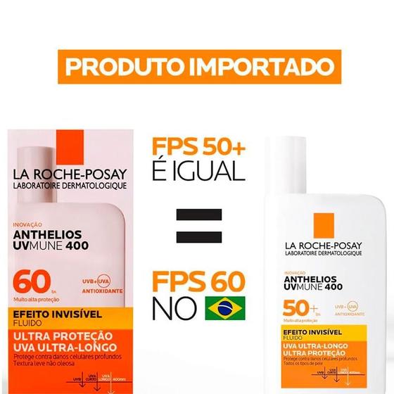 Imagem de Protetor Solar Facial La Roche-Posay Anthelios UVMune 400 FPS60 Sem Cor 50ml
