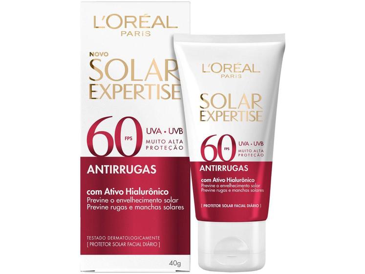 Imagem de Protetor Solar Facial LOréal Paris Solar - Expertise Antirrugas FPS 60 40g