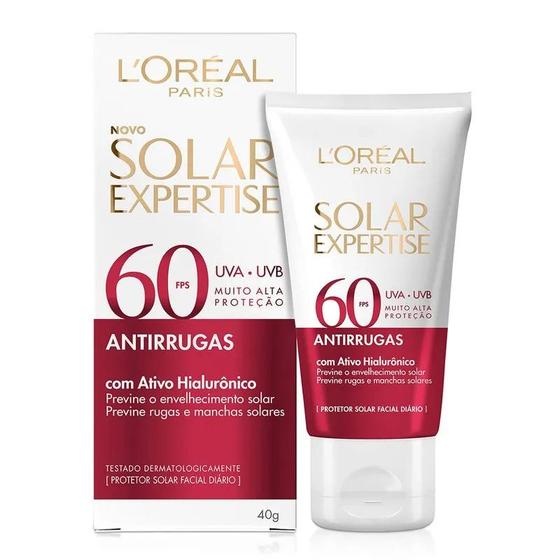 Imagem de Protetor Solar Facial LOréal Paris Solar Expertise Antirrugas FPS 60 - 40g