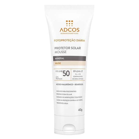 Imagem de Protetor Solar Facial Mousse com Cor Adcos - Mineral FPS50