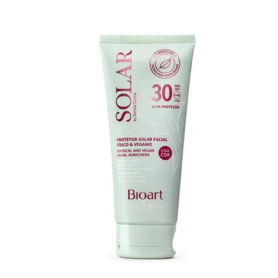 Protetor Solar Facial Natural E Vegano Com Cor Fps30-Bioart - Protetor ...