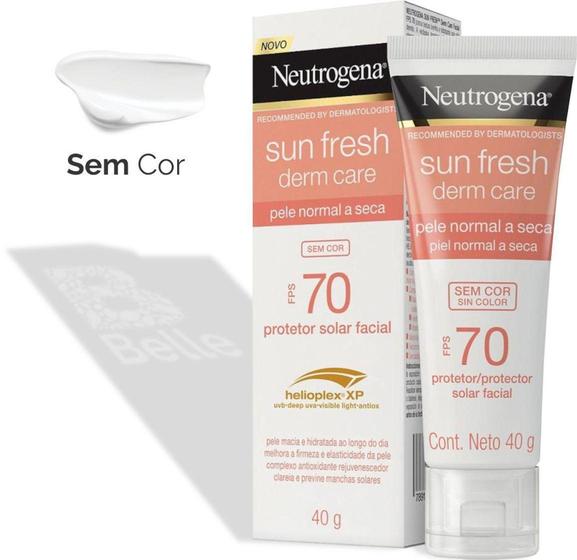 Imagem de Protetor Solar Facial Neutrogena Sun Dry Skin Pele Seca - Sem Cor - FPS70 - 40g - Johnson & Johnson