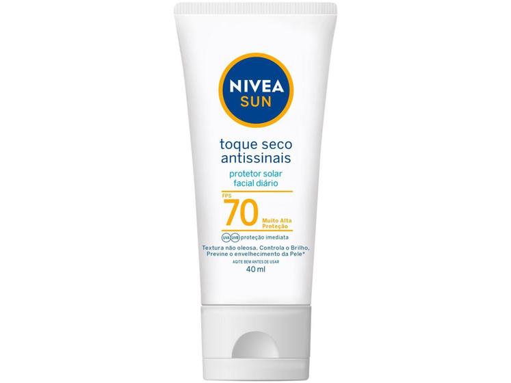 Imagem de Protetor Solar Facial Nivea FPS 70 Sun Toque Seco - Antissinais 40ml