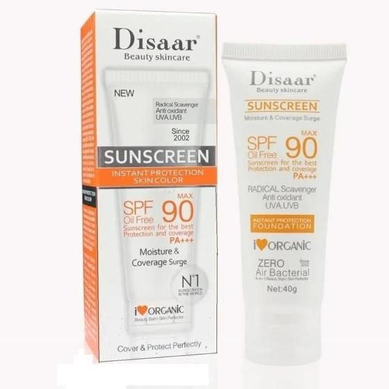 Imagem de Protetor Solar Facial Orgânico Oil Free 90 Max Disaar 40g