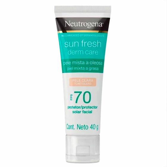 Protetor Solar Facial Para Pele Oleosa Neutrogena Sun Fresh Derm Care FPS70
