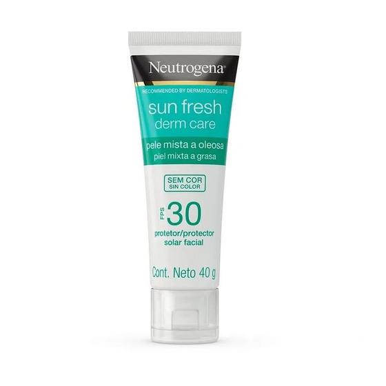 Protetor Solar Facial Para Pele Oleosa Neutrogena SUN FRESH Derm Care Sem Cor FPS30 40g