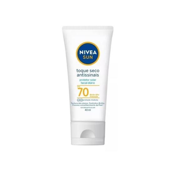 Imagem de Protetor Solar Facial seco antissinais 70fps 40ml - Nivea