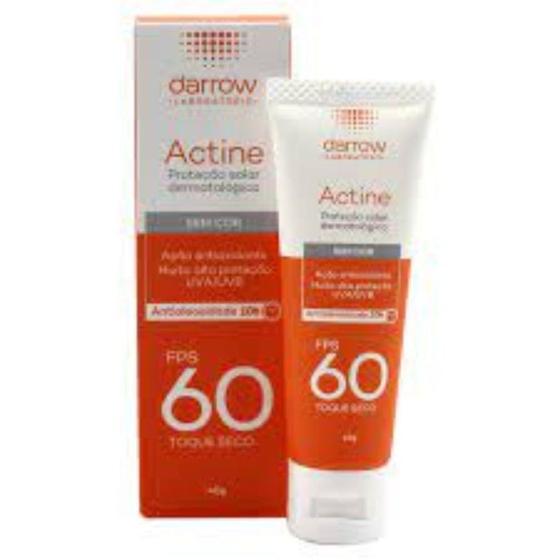 Imagem de Protetor Solar Facial Sem Cor Actine FPS 60 com 40g Darrow 40g
